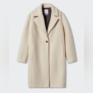 Mango Terry Wool Coat - Size XS - Excellent Condition